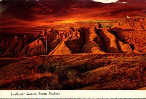 South Dakota Badlands National Park Sunset 1980