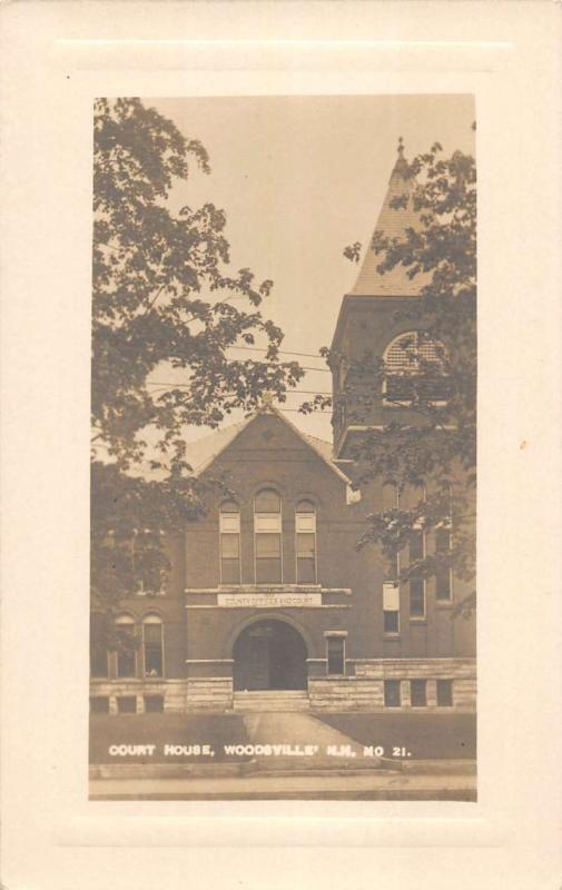 Woodsville New Hampshire Court House Real Photo Antique Postcard K99425