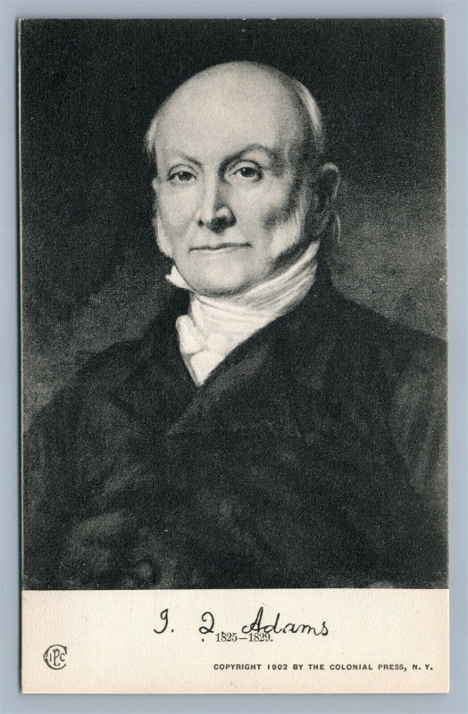 AMERICAN PRESIDENT JOHN QUINCY ADAMS ANTIQUE POLITICAL PATRIOTIC POSTCARD