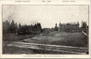 Columbian College New Westminster BC Ladies College Science Hall Postcard E78