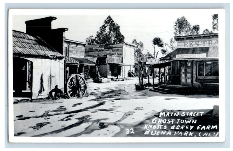 Vintage RPPC Main Street Ghost Town Knotts Berry Farms P203E