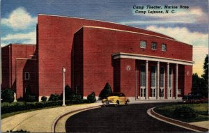 Campo Theater Marine Base Camp Lejeune North Carolina Linen Postcard C037