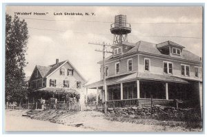 c1910 Waldorf House Exterior View Loch Sheldrake New York NY Vintage Postcard