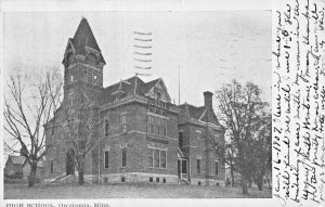 Owatonna Minnesota MN~High School~1907 POSTCARD