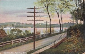 Maine Gardiner Road Scene Along Kennebec River