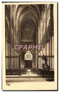 Old Postcard The City resurgent Reims Interior of the Great Cathedral rose wi...