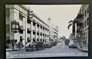 Mint Vintage Las Olas Blvd Looking East Ft Lauderdale Florida Circa 1940s RPPC