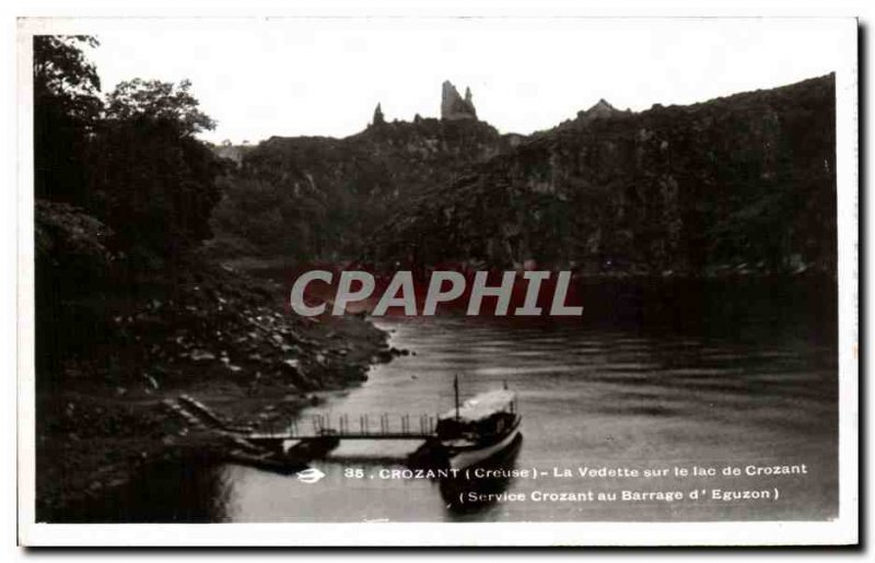 Old Postcard Crozant Creuse Featured on Lake Crozant Crozant Service to dam E...