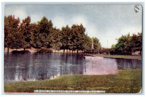 1910 A Scene In Howard Lake Park South Bend Indiana IN Posted Vintage Postcard