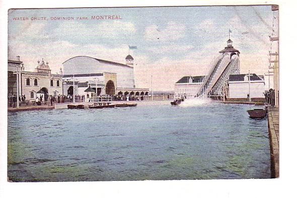 Water Chute, Amusement Ride, Dominion Park, Montreal Quebec, 