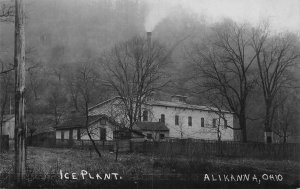 ZC1/ Alikanna Ohio RPPC Postcard c1910 Jefferson Co Ice Factory  143