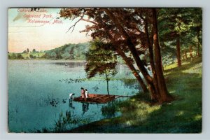 Kalamazoo MI-Michigan, Oakwood Lake, Oakwood Park, Vintage Postcard