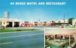 OH, Columbus, Ohio, 40 Winks Motel & Restaurant, Checker Oil Gas Station