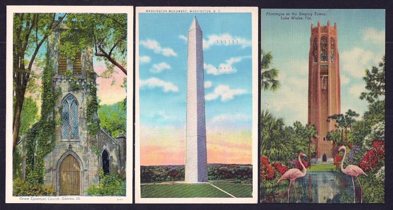 POSTCARD Collection (63) Scenery Buildings Towns mixed eras