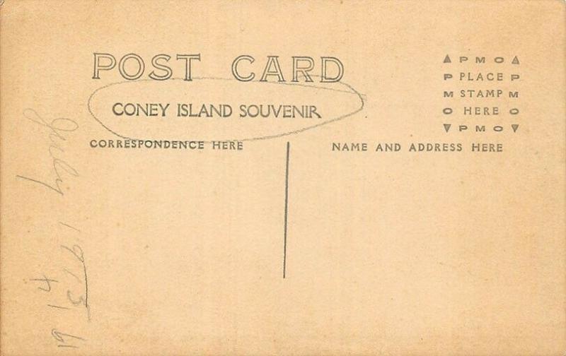 Coney Island NY Studio Mom Dad & Baby Family Real Photo Postcard