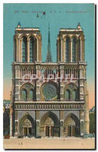 Old Postcard Paris Notre Dame