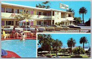 Vtg Santa Monica California CA Travelodge Motel Old Cars 1970s View Postcard