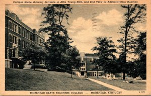 Kentucky Morehead Campus Scene Morehead State Teachers College 1945 Curteich