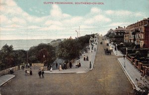 SOUTHEND-ON-SEA ESSEX ENGLAND~CLIFFS PROMENADE~1905 POSTCARD