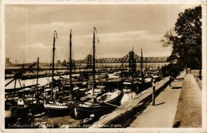 CPA AK Duisburg- Ruhrort- Hafenpartie u. Admiral Scheer Brucke GERMANY (900994)