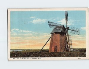 Postcard Old Cape Cod Mill, Cape Cod, Chatham, Massachusetts