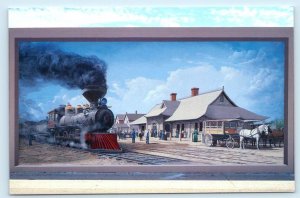 PORTSMOUTH, OH ~ Mural TENTH ST. STATION Robert Dafford Art  4x6 Postcard 1999