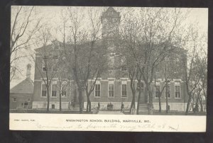 MARYVILLE MISSOUIWASHINGTON SCHOOL 1908 VINTAGE POSTCARD