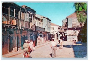 c1950's Street Scene In The Jewish Grotto Section of Modern Jerusalem Postcard