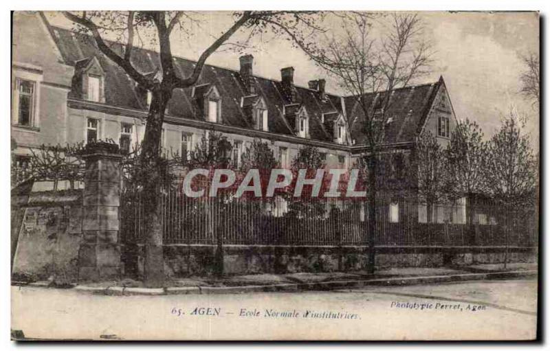 Old Postcard Agen Normal School & # 39instituteurs