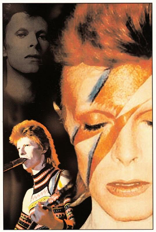 David Bowie Glam Rock Aladdin Sane Modern Postcard R006035 Portrait Ziggy Stardust