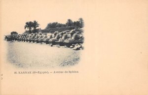 Karnak Egypt Avenue du Sphinx Vintage Postcard AA75014