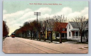 J97/ Bluffton Ohio Postcard c1910 South Main Street Homes 317