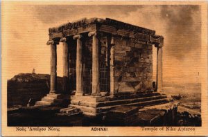 Greece Athens Temple of Athena Nike Vintage Postcard C180