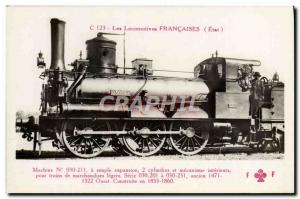 Postcard Old Train Locomotive Machine 030211