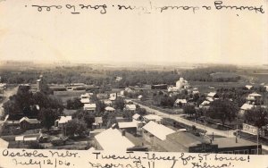 Real Photo Postcard 1906 Birds Eye View of Osceola Nebraska~114271