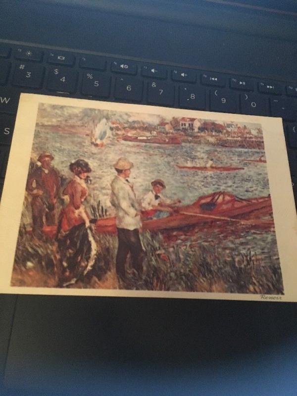 Vtg Postcard: Auguste Renoir, Rameurs a Chatou