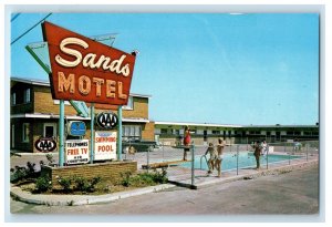 c1950's Sands Motel Swilling Pool Niagara Falls New York NY Vintage Postcard