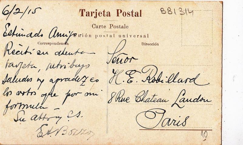 B81314 fuente del prado montevideo  uruguay front/back image