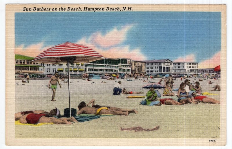 Hampton Beach, N.H., Sun Bathers on the Beach