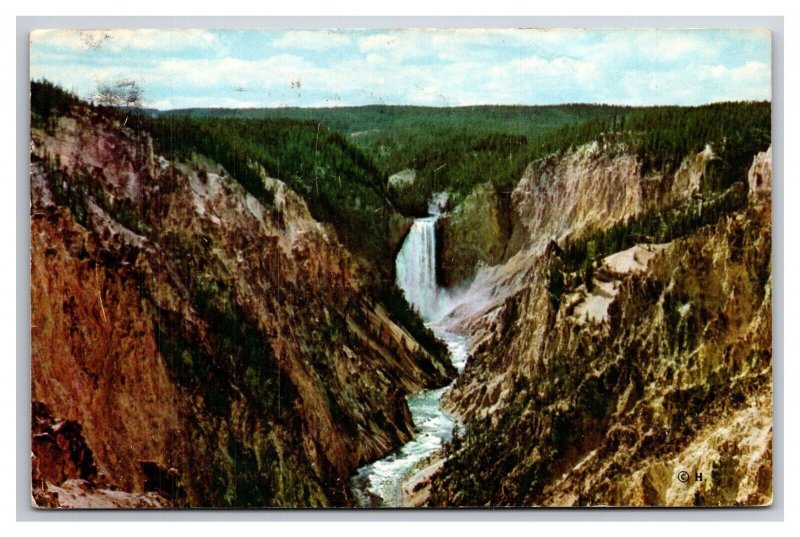 Grand Canyon Needle Yellowstone National Park Wyoming WY Chrome Postcard Z10