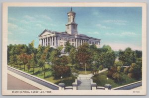 Linen~Nashville Tennessee~State Capitol Building~Vintage Postcard