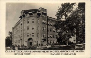 Spokane Washington WA Culmstock Arms Apartment c1930 Real Photo Postcard