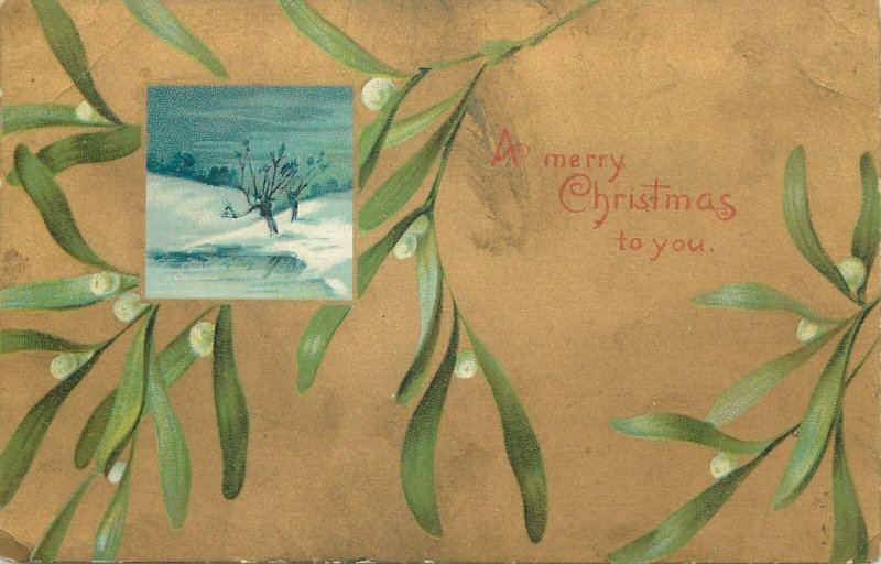 Postcard A merry Christmas to you