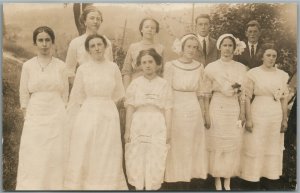 CONCORD VT HIGH SCHOOL GRADUATES ANTIQUE REAL PHOTO POSTCARD RPPC
