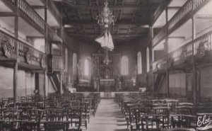 Bidart L'Eglise French Church Interior Vintage Postcard