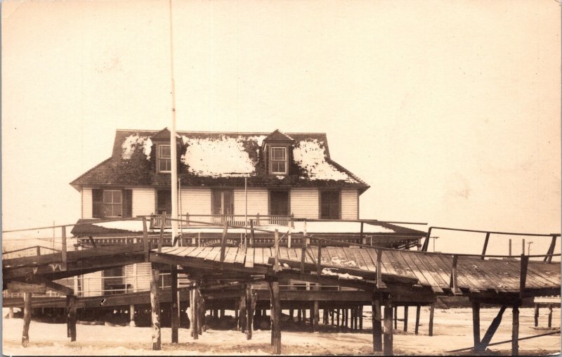 Lot of 5 RPPCs Rockaway Beach New York Boardwalk Storm Damage Cassian Boat Club