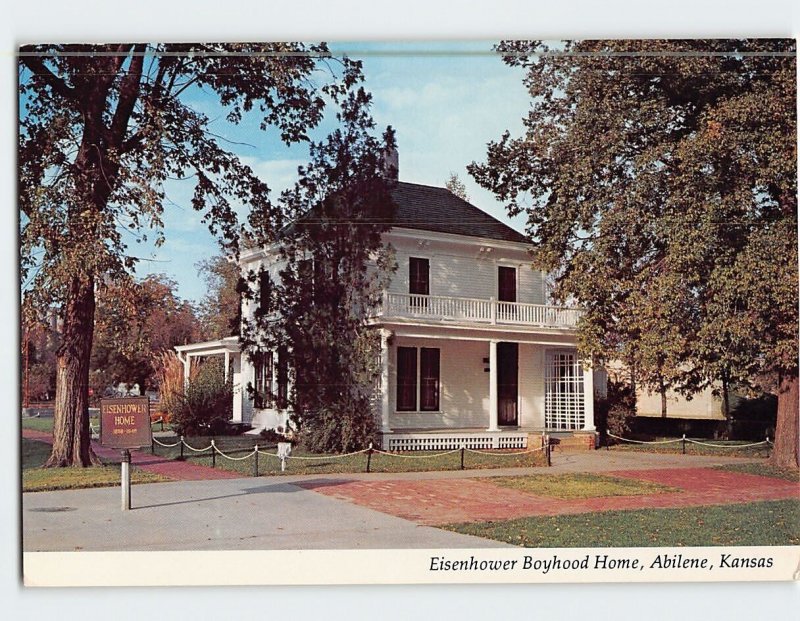 Postcard Eisenhower Home & Museum Abilene Kansas USA