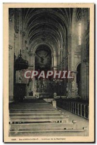 Postcard Old Ste Anne d & # 39Auray Basilica Interior organ