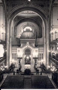 JUDAICA, Dohany St. Synagogue, Budapest, Hungary, Interior View, Communist Era