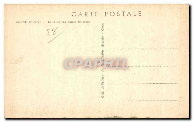 Old Postcard Cosne (Nievre) Loire and its sandbanks